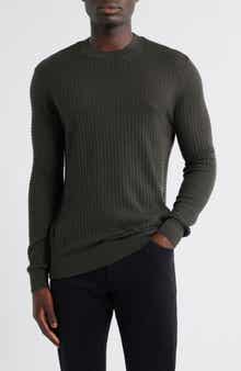 Emporio Armani Textured Wool Crewneck Sweater