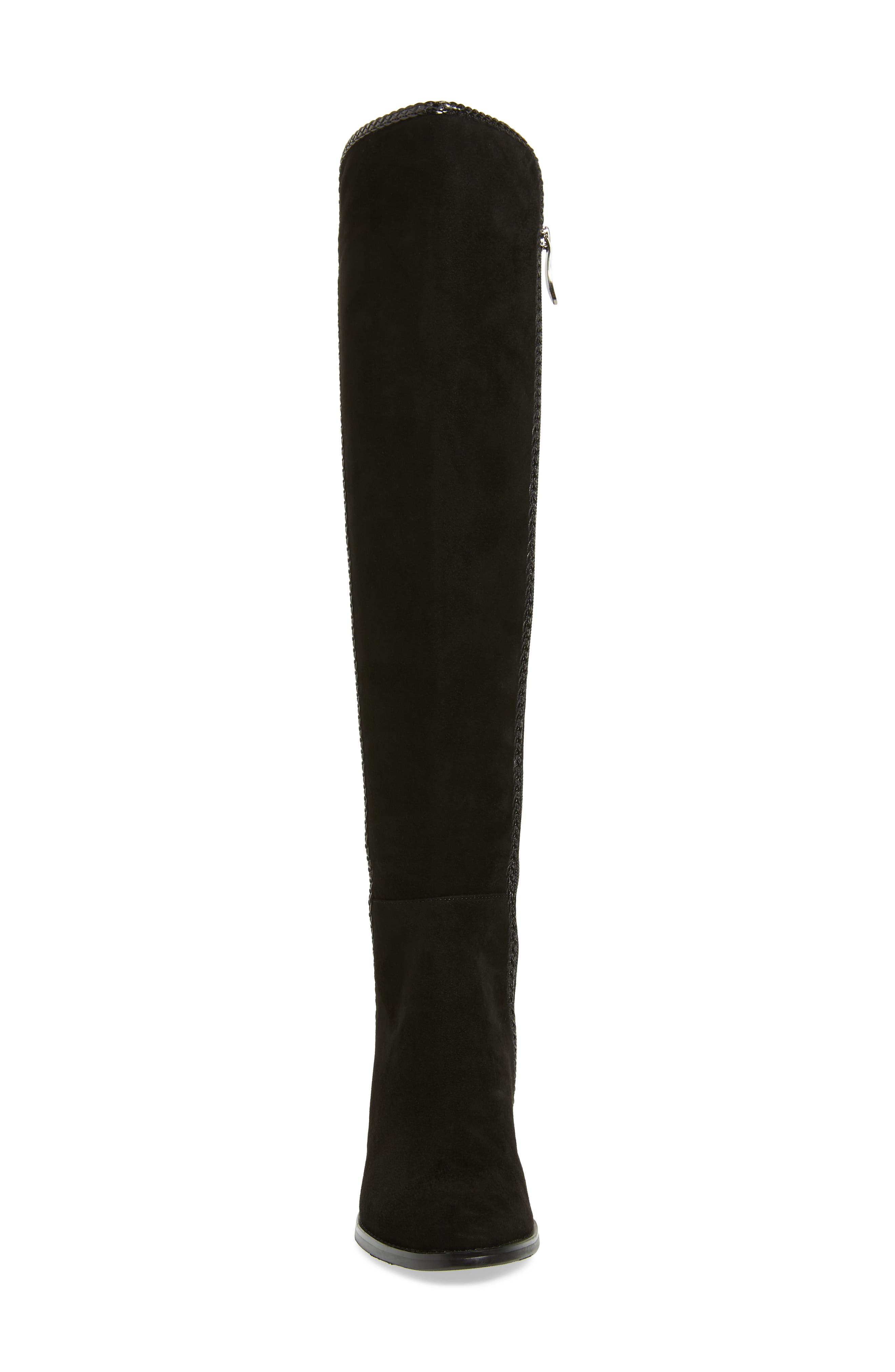 Florence Waterproof Over the Knee Boot, Alternate, color, BLACK SUEDE 2