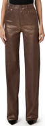 PAIGE Sasha Coated High Waist Wide Leg Jeans