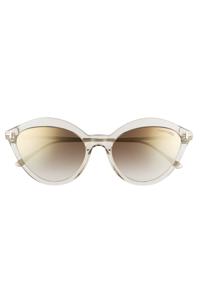 TOM FORD Chloe 57mm Cat Eye Sunglasses, Alternate, color, 