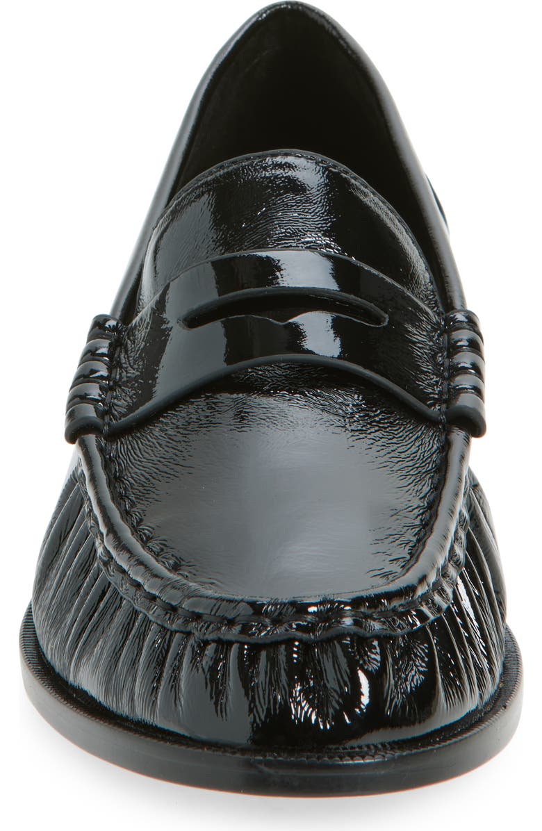 Jeffrey Campbell Stallone Penny Loafer, Alternate, color, Black Crinkle Patent
