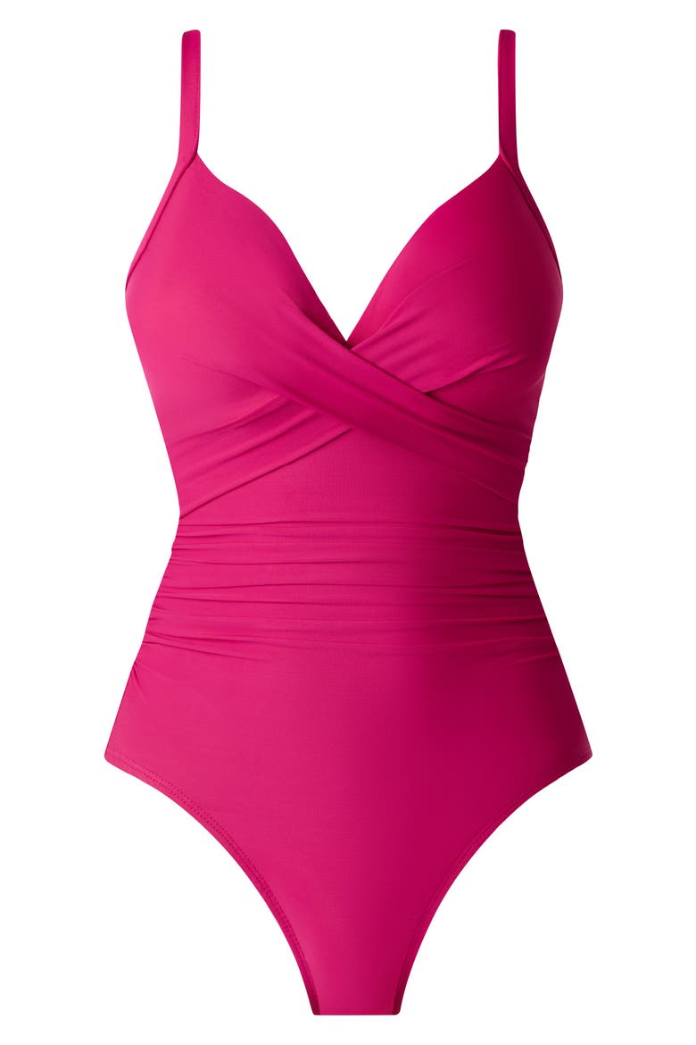 Captivate Rock Solid Strappy One-Piece Swimsuit, Alternate, color, ROSSO