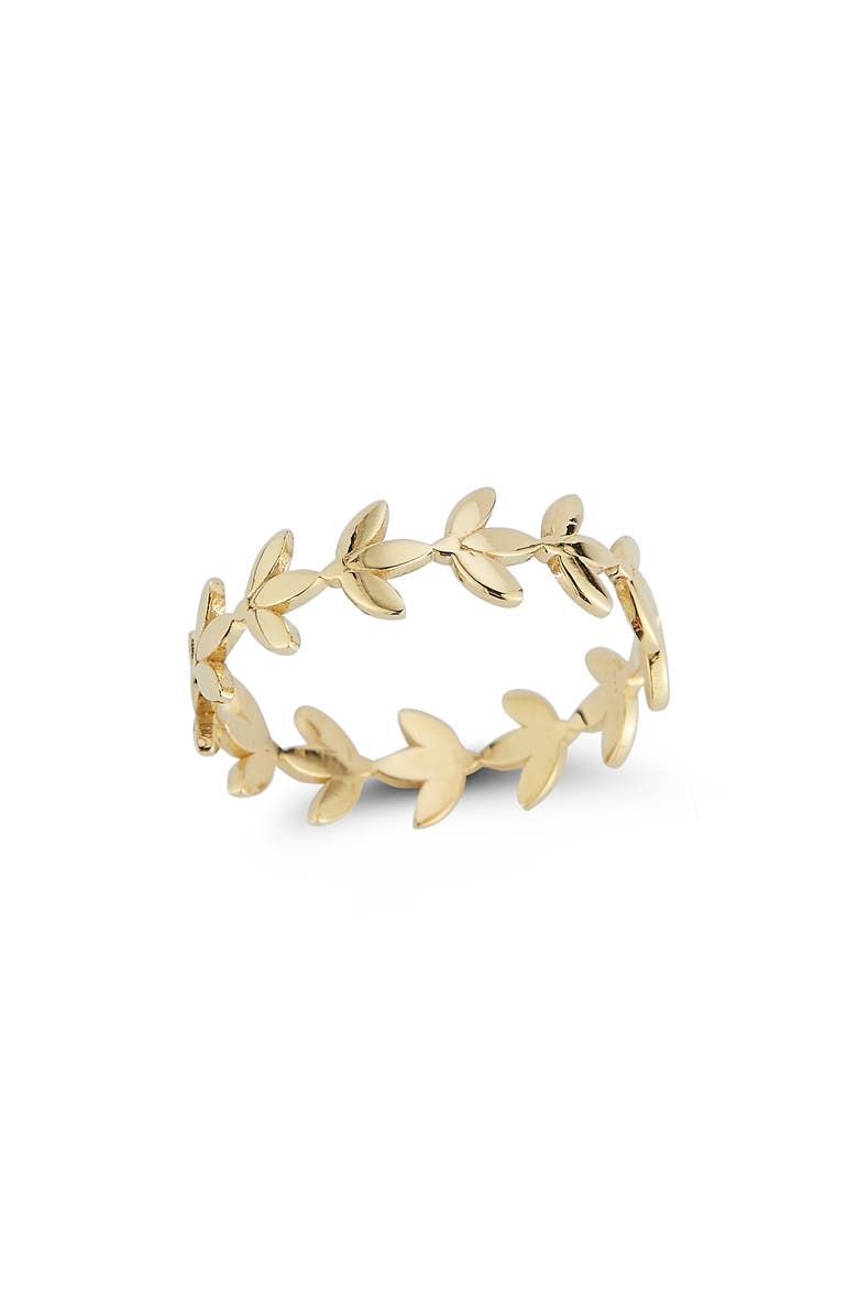 Ember Fine Jewelry Leaf Band Ring, Main, color,