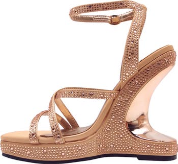 Rhinestone Wedge Sandal