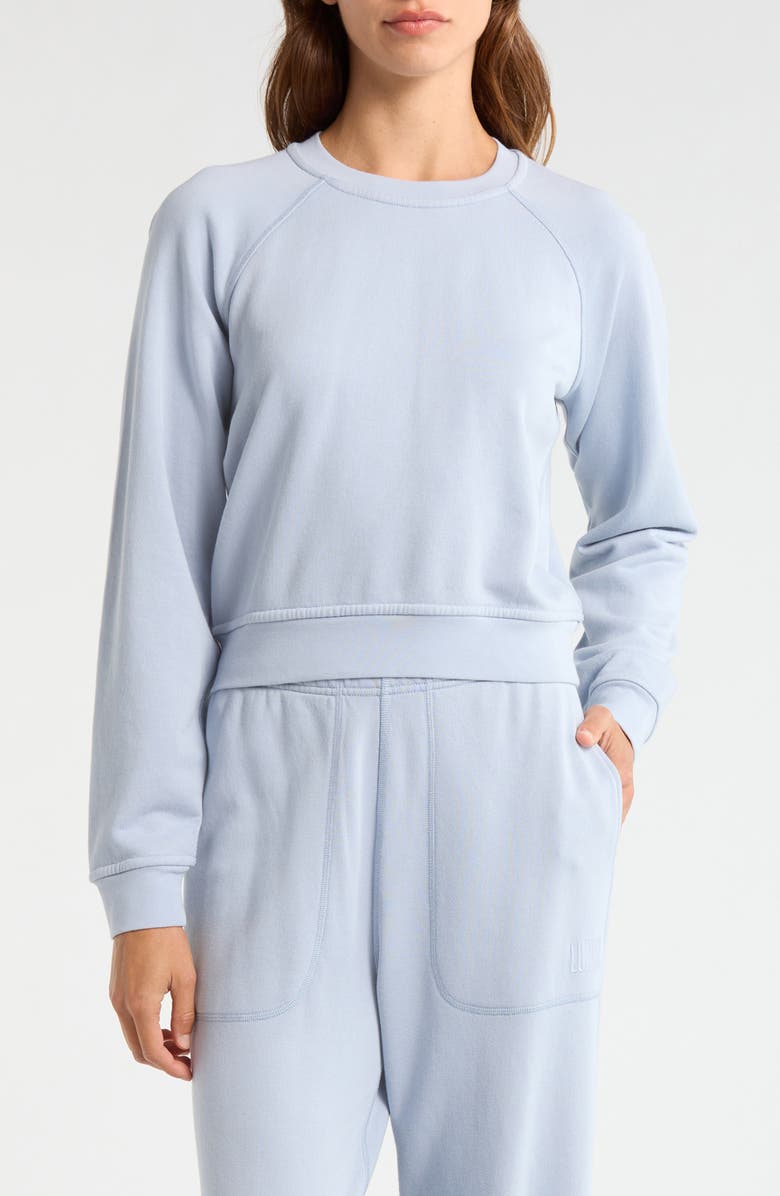Lunya Silksweats Reversible Sweatshirt, Main, color, Welkin Blue