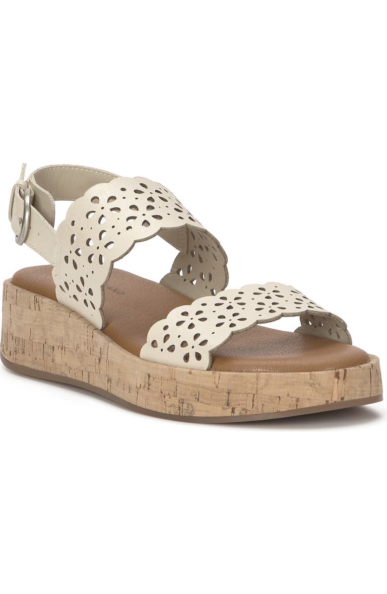 Lucky Brand Elsie Wedge Sandal, Main, color, Bone