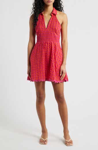 Quinnen Texture Smocked Fit & Flare Minidress