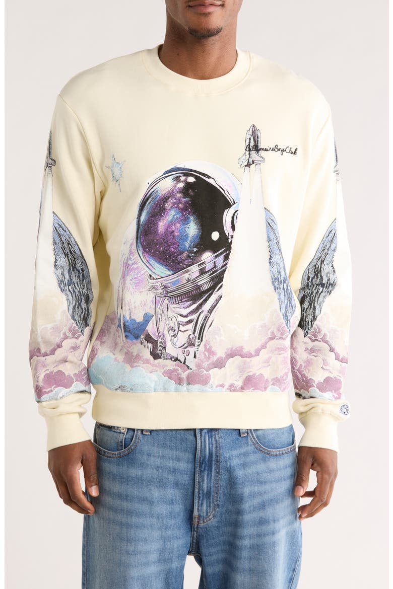 BB Destination Graphic Sweatshirt, Main, color, WINTER WHITE