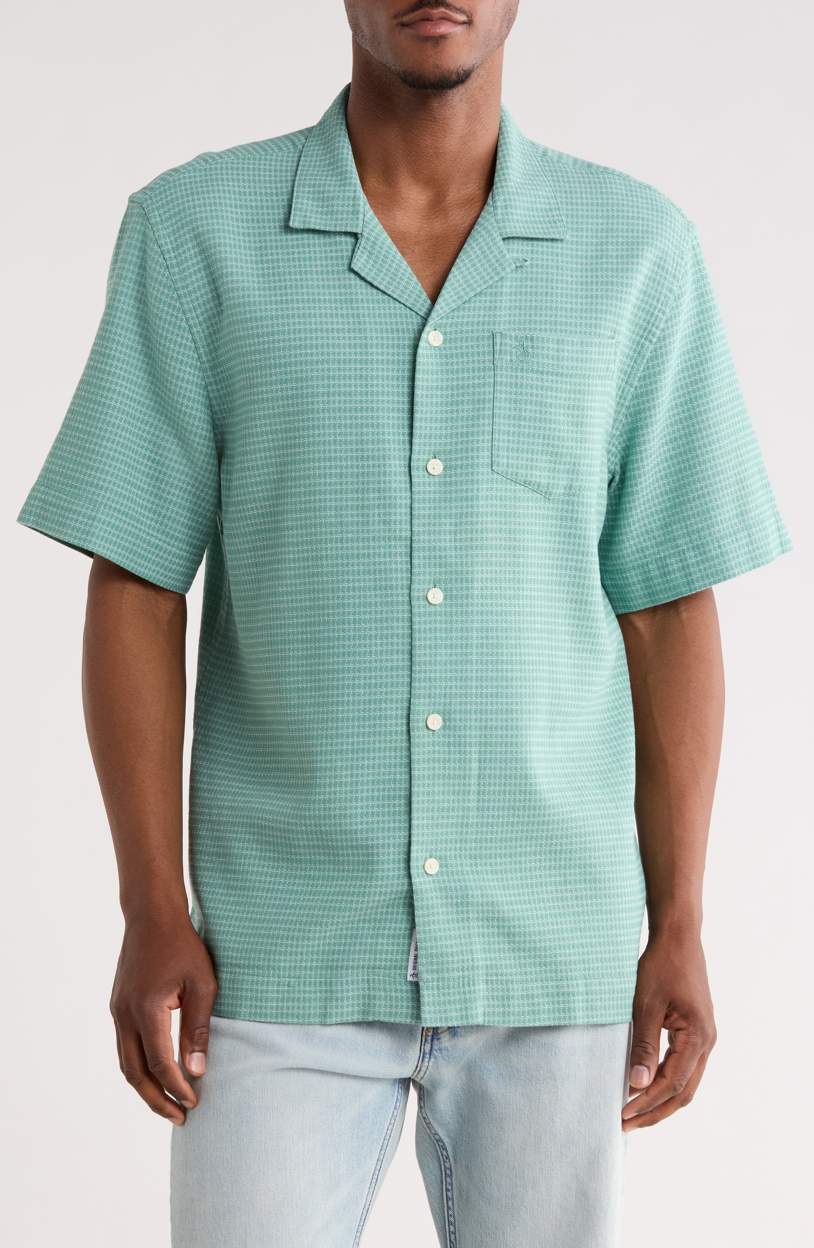 Original Penguin Dobby Grid Camp Shirt