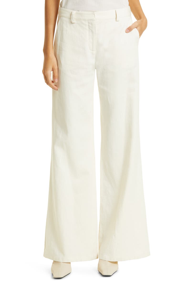 TWP The Howard Flat Front Flare Pants, Main, color, 