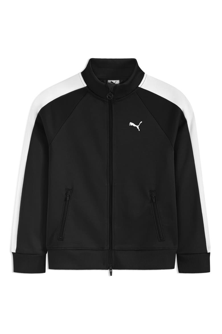 Kids' T7 Foundations Piqué Track Jacket, Main, color, BLACK