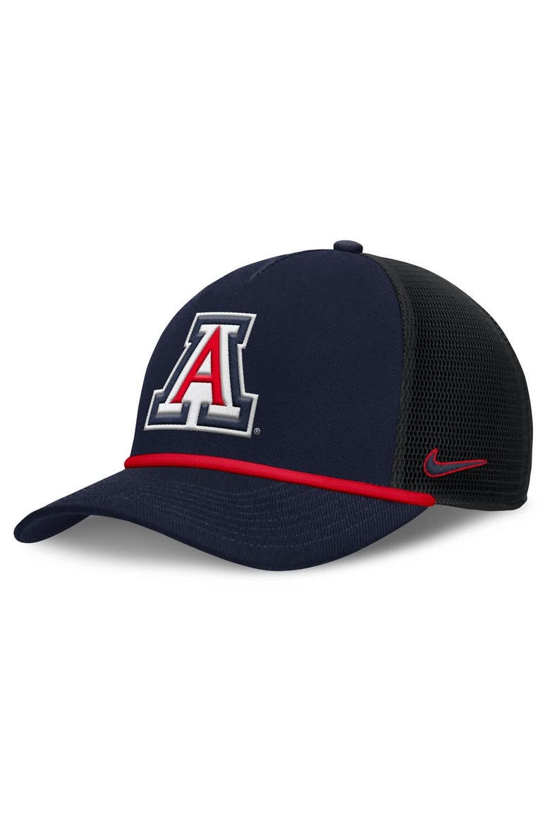 Men's Nike Navy Arizona Wildcats Rise Primetime Trucker Adjustable Hat, Main, color, Navy