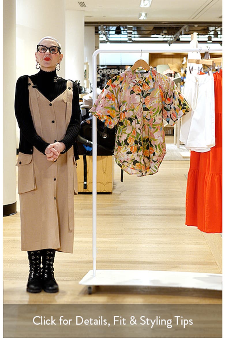 Meadow Floral Puff Sleeve Button-Up Top video