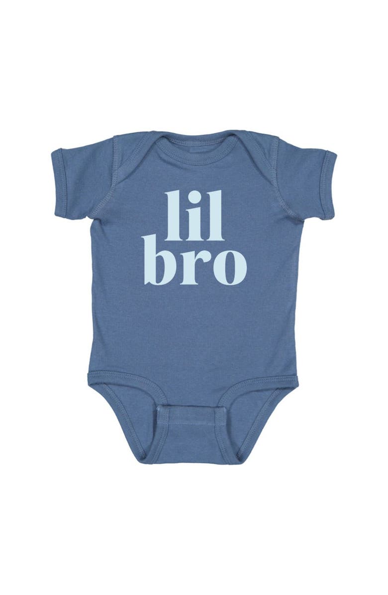 Sweet Wink Lil Bro Short Sleeve Bodysuit, Main, color, Indigo
