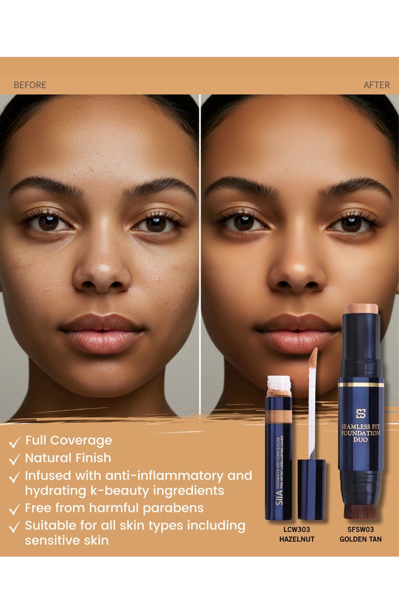 Siia Cosmetics 5-Pc. Perfect Base Collection, Alternate, color, Hazelnut