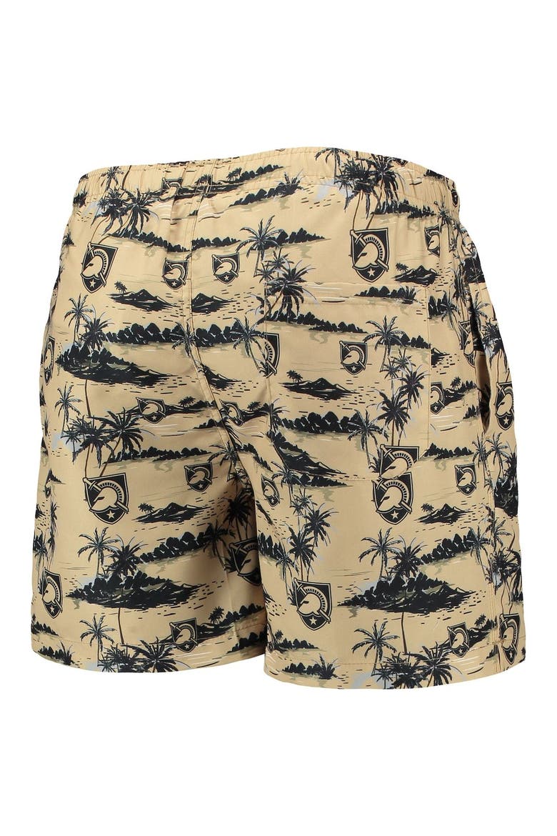 Men's FOCO Gold Army Black Knights Island Palm Swim Trunks, Alternate, color, Gold