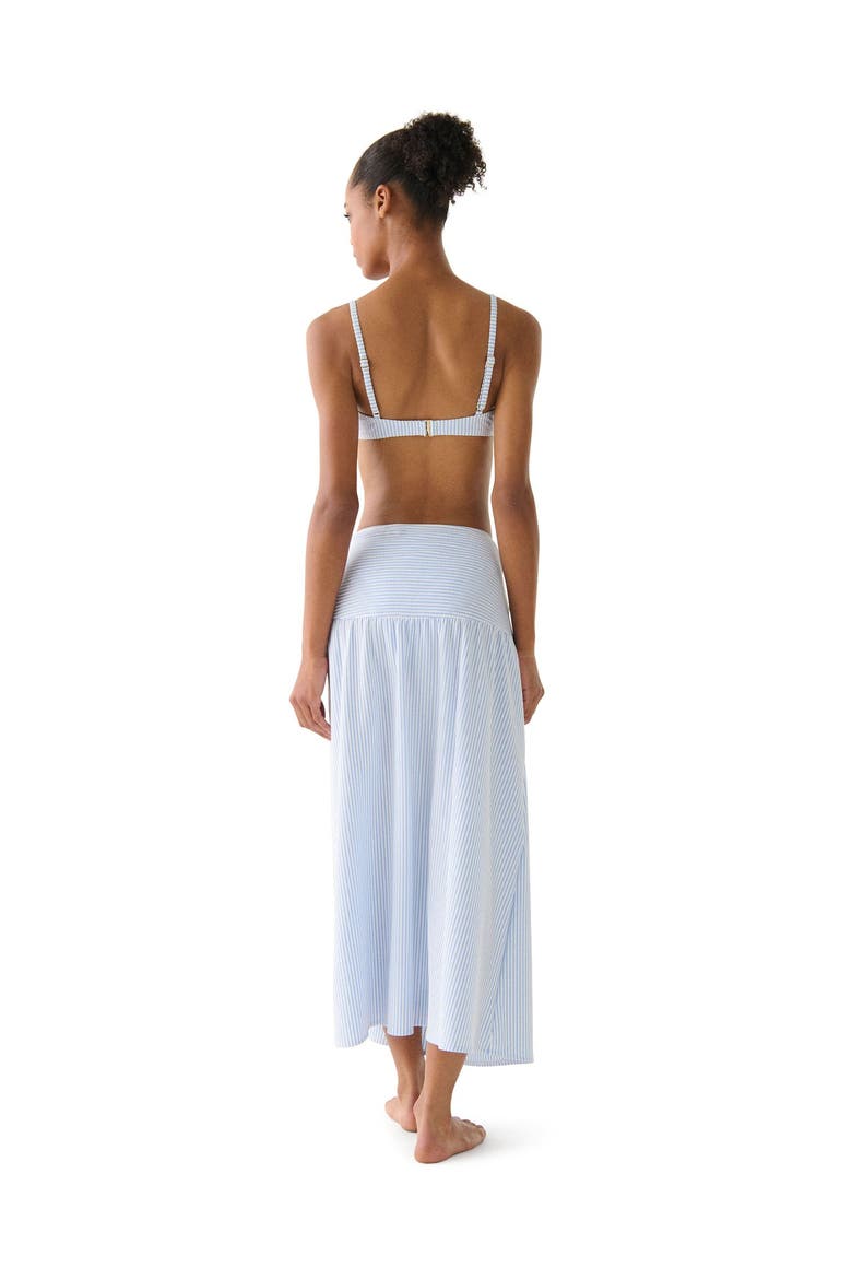 Tidal Stripe Cover Up Skirt Swim, Alternate, color, Diamond Blue