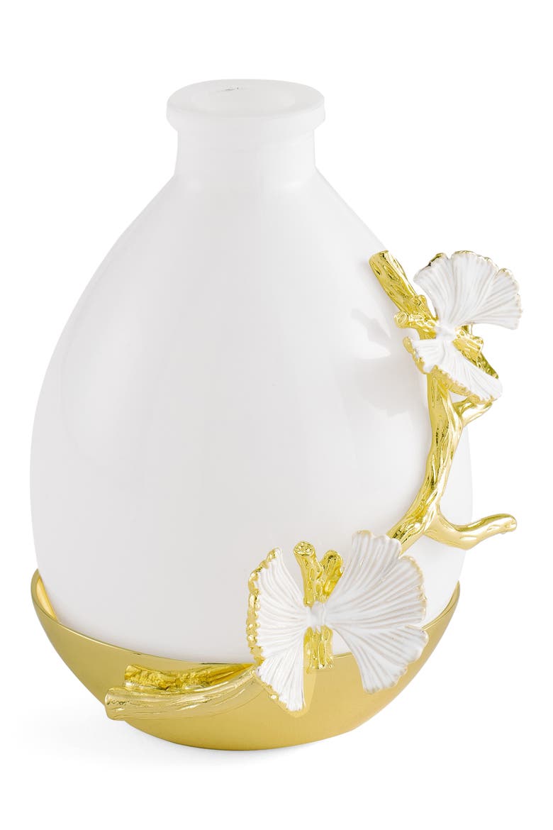 Butterfly Ginkgo Gold Diffuser, Alternate, color, WHITE MULTI