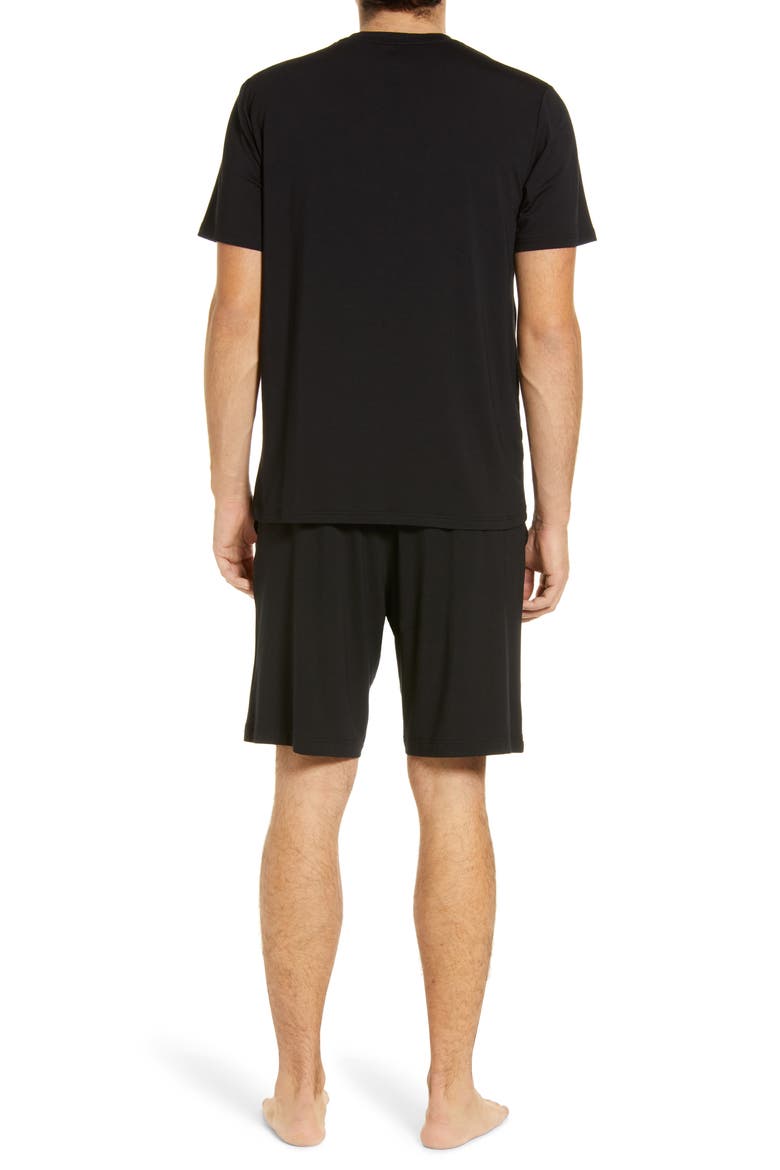 Cooling Short Pajamas, Alternate, color, BLACK