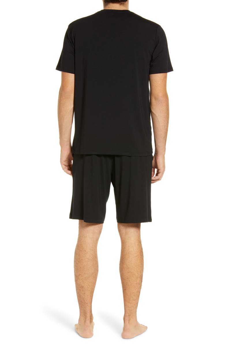 Nordstrom Cooling Short Pajamas, Alternate, color, Black