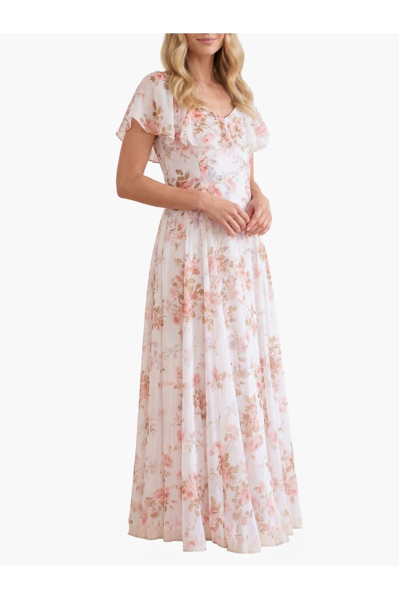 Summer's Rose Georgette Ankle Gown, Main, color, White