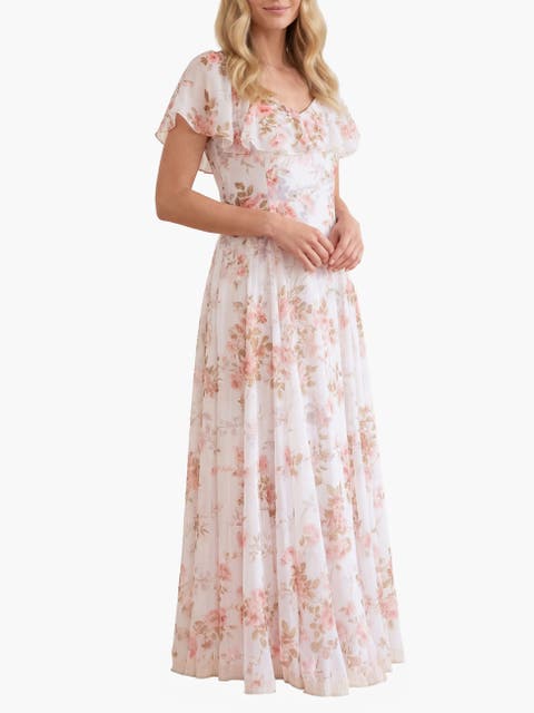 Summer's Rose Georgette Ankle Gown