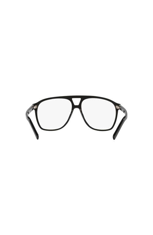 Saint Laurent 58mm Pilot Optical Glasses In Black