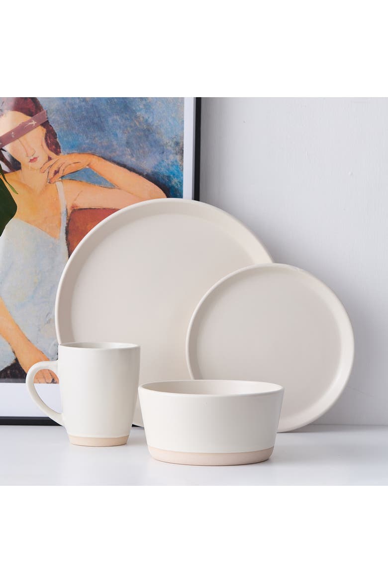 Jules Stoneware 32-Piec Dinnerware Set, Alternate, color, Off White