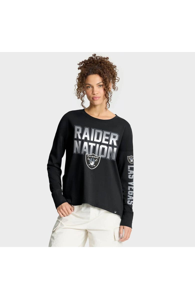 FANATICS Women's Fanatics Black Las Vegas Raiders Hometown Legacy Long Sleeve T-Shirt, Alternate, color, Black