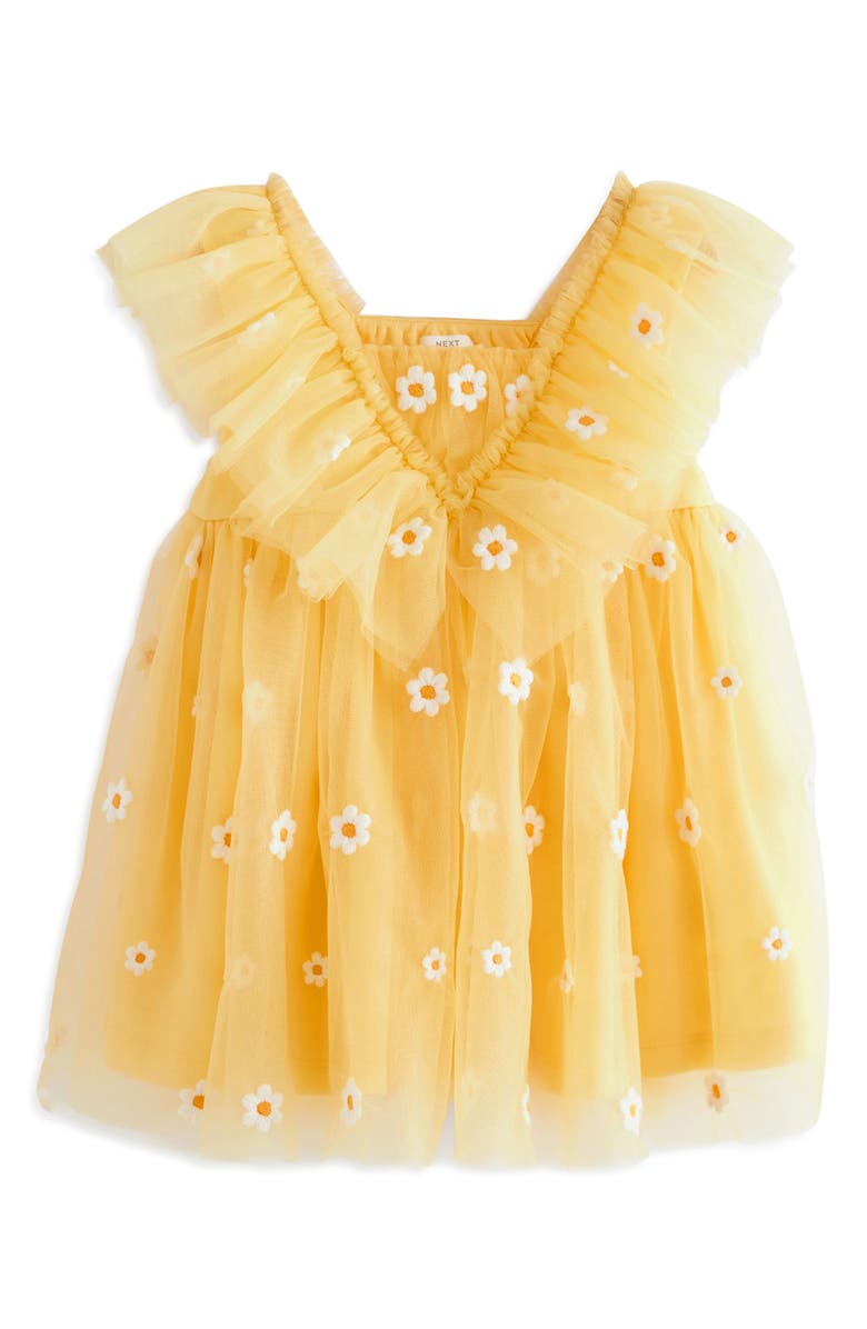 NEXT Kids' Daisy Mesh Dress, Main, color,