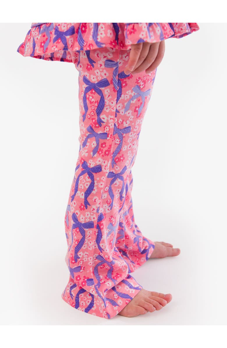 RuffleButts Ruffle Flare Pajama Set, Alternate, color, Bow Besties