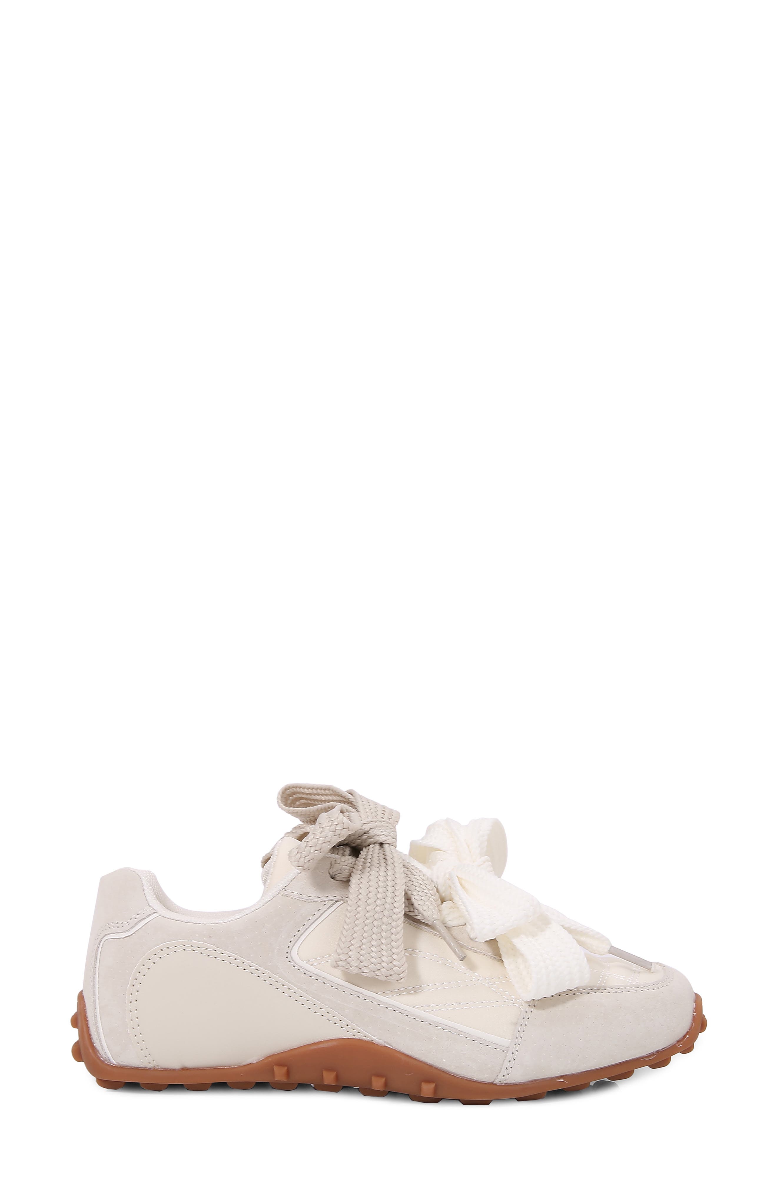 Ribbon Lace Sneaker, Alternate, color, CREAM