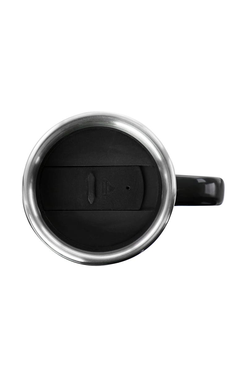 Mr. Coffee 16oz Stainless Steel and Stoneware Travel Mug, Alternate, color, Black