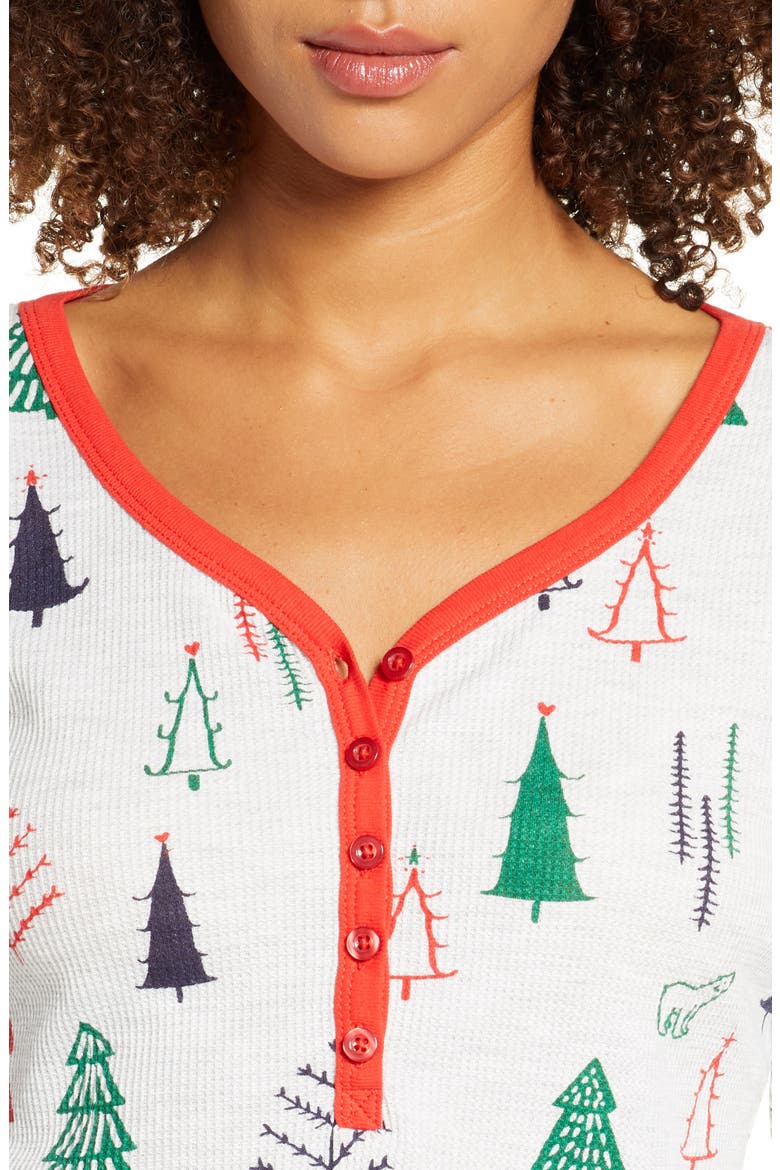 Thermal Pajamas, Alternate, color, GREY LIGHT HEATHER FOREST