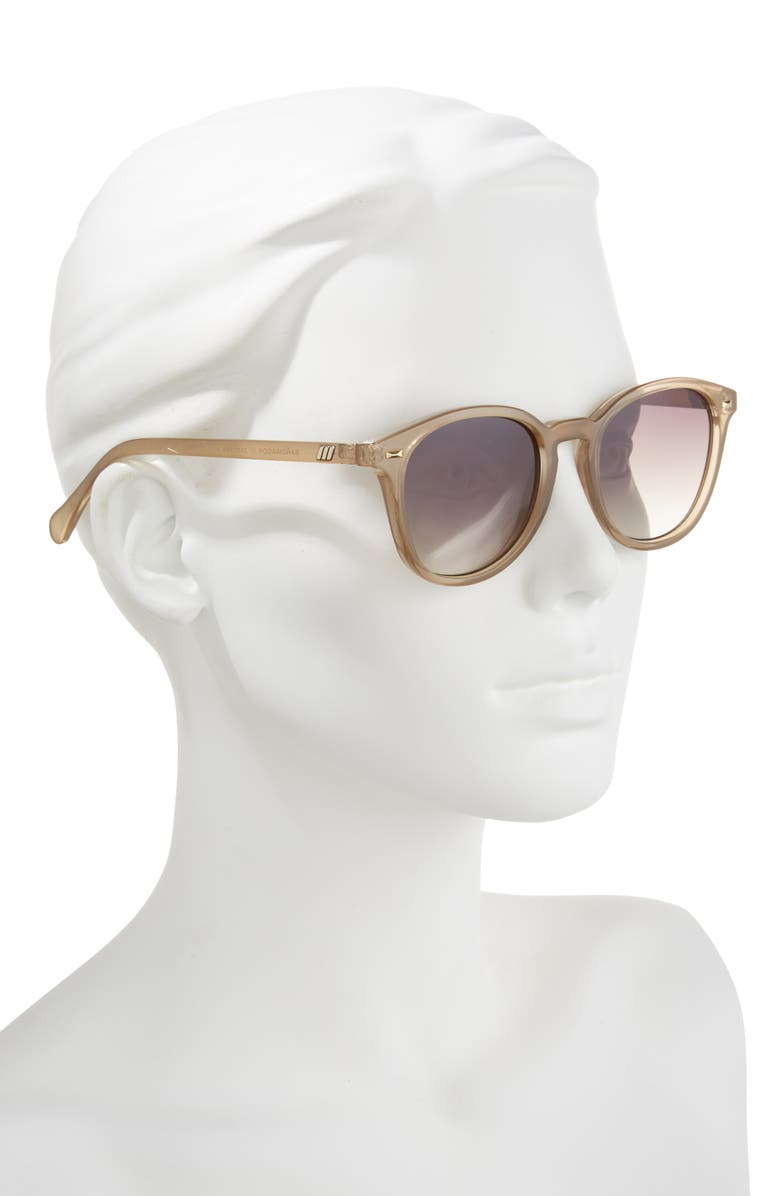 Le Specs Bandwagon 51mm Gradient Round Sunglasses, Alternate, color, Olive / Khaki