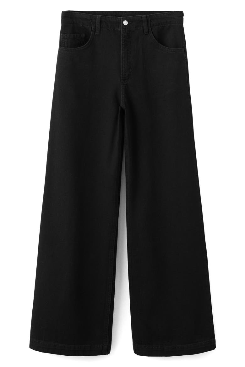 Wide Leg Jeans, Alternate, color, BLACK DENIM