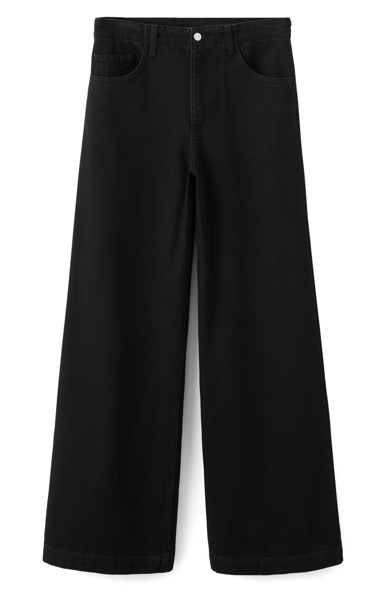 MANGO Wide Leg Jeans, Alternate, color, Black Denim