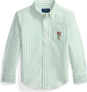 Polo Ralph Lauren Kids' Stripe Embroidered Cotton Oxford Button-Down Shirt