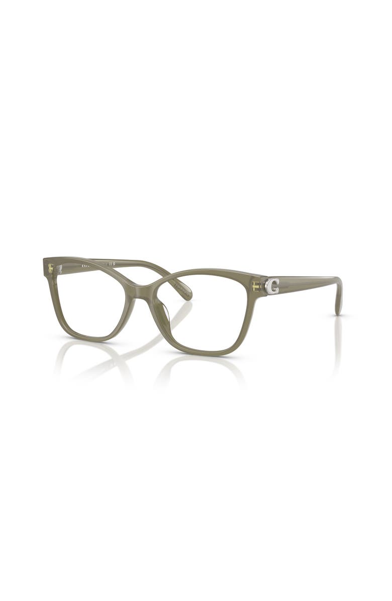 COACH 53mm Butterfly optical glasses, Main, color, Green