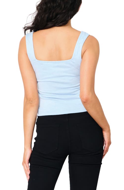 Gibsonlook Square Neck Sweater Tank In Blue