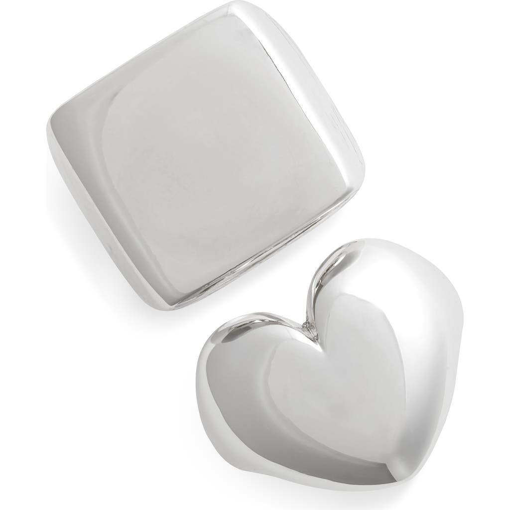 Open Edit Set Of 2 Rings In Rhodium