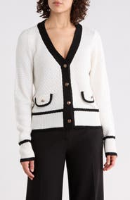 CYRUS Contrast Trim Boyfriend Cardigan