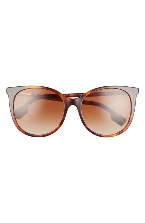 55mm Gradient Cat Eye Sunglasses