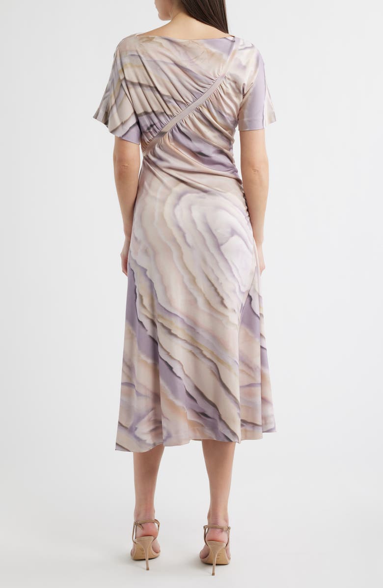 BOSS Ecaren Jersey Midi Dress, Alternate, color, Lavender Tide Print
