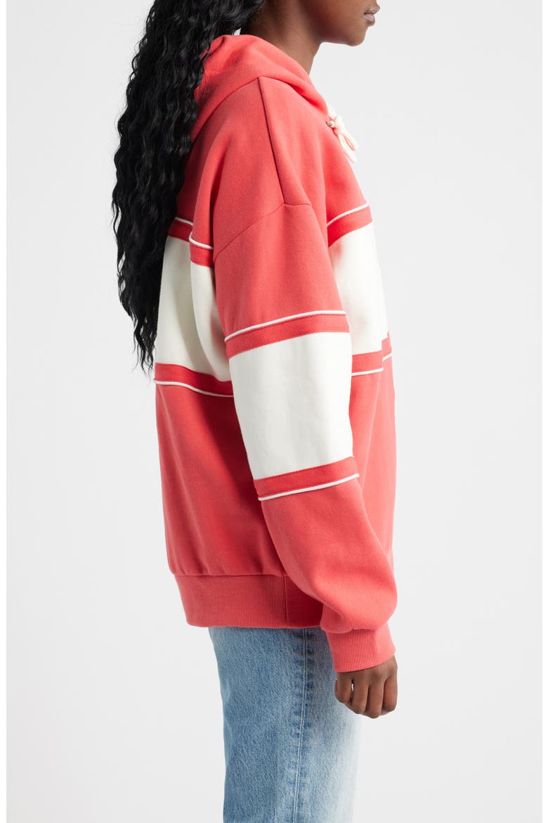 Surf Side Heritage Hoodie, Alternate, color, DEEP RED