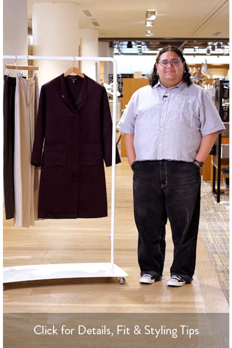 Belted Stand Collar Wool Coat video