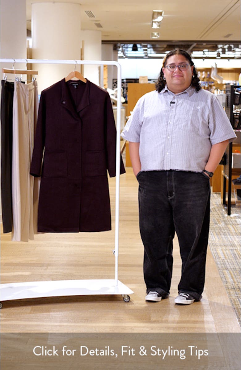 Belted Stand Collar Wool Coat, sales video thumbnail