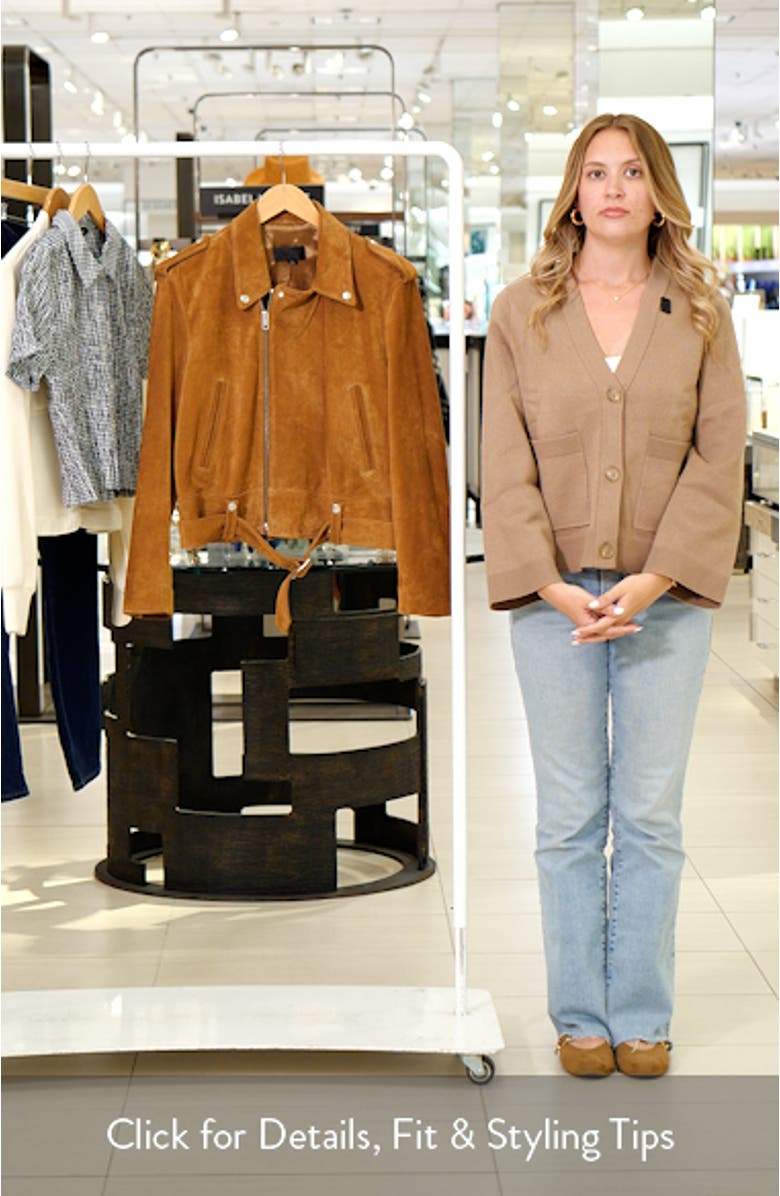 Evel Suede Biker Jacket, sales video thumbnail