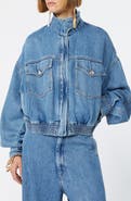 SPORTMAX Bussola Oversize Denim Bomber Jacket