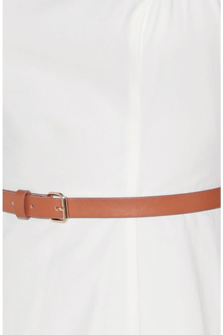 Lace Hem Cotton Midi Dress, Alternate, color, WHITE